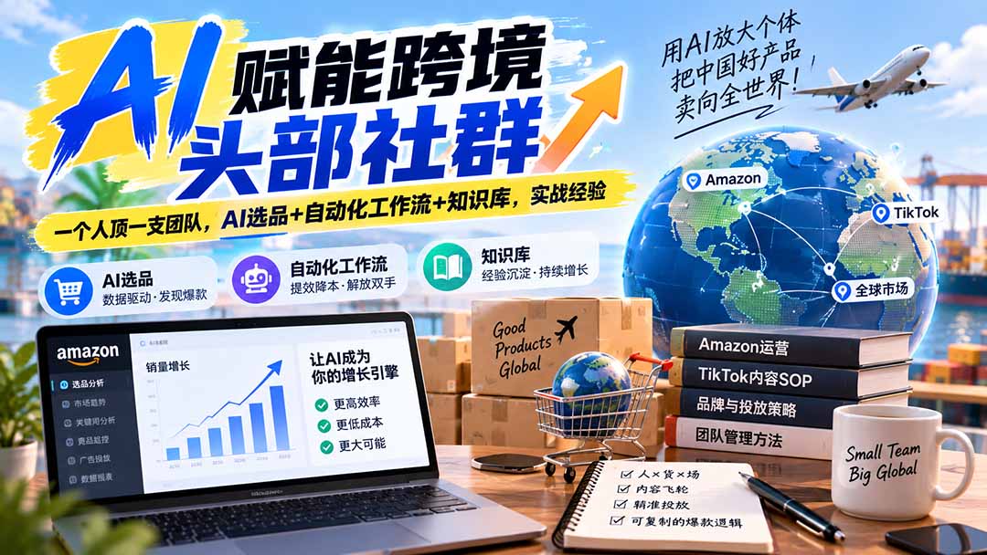 图片[2]-AI赋能跨境头部社群-更新9月：一个人顶一支团队，AI选品+自动化工作流+知识库，实战经验-智富思维学堂