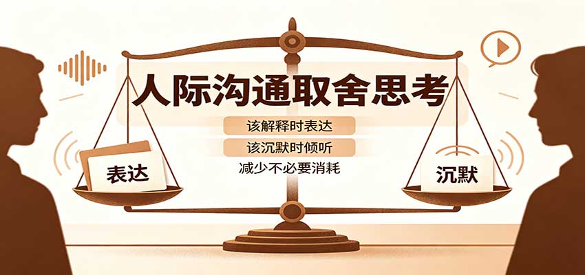 人际沟通取舍思考：分清解释与沉默边界，拿捏职场生活沟通分寸减少情绪内耗-智富思维学堂