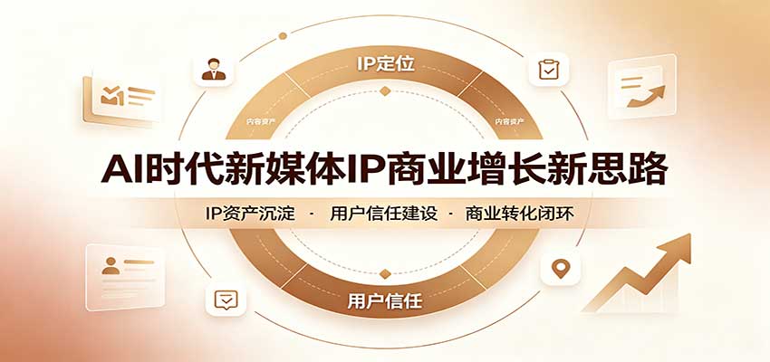 AI时代新媒体IP商业增长新思路：摒弃复杂运营套路，用极简思维打通获客路径-智富思维学堂