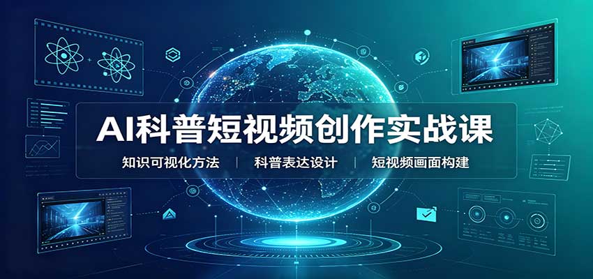 AI科普短视频创作实战课：配套要点文档，文案与视频提示词模板教学-智富思维学堂
