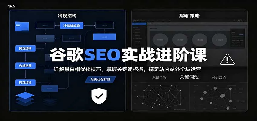2026谷歌SEO实战进阶课:详解黑白帽优化技巧,掌握关键词挖掘,搞定站内站外全域运营-智富思维学堂