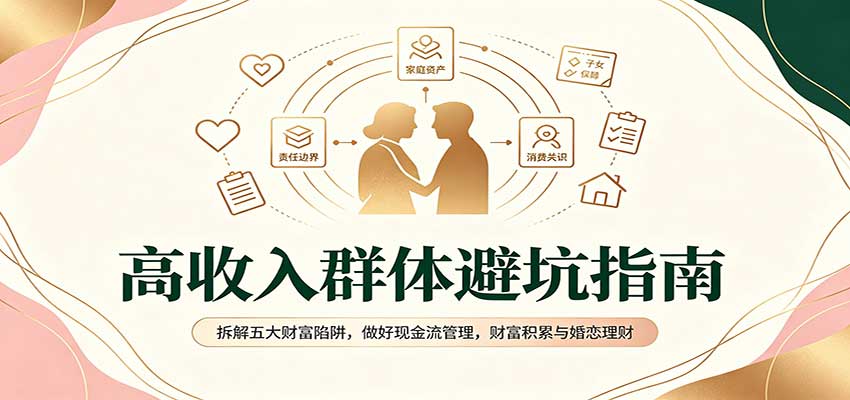 高收入群体避坑指南：拆解五大财富陷阱，做好现金流管理，财富积累与婚恋理财-智富思维学堂