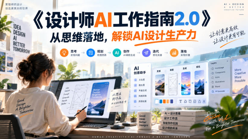 《设计师AI工作指南2.0》从思维落地-无水印,解锁AI设计生产力-智富思维学堂