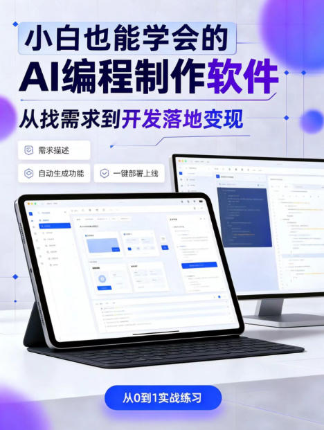 手把手教会你ai编程制作软件到变现全路径,零基础小白轻松上手,从找需求到开发落地变现【揭秘】-智富思维学堂