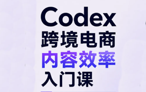 Codex跨境电商内容效率入门课-智富思维学堂