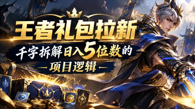 王者游戏礼包拉新_千字拆解日入5位数的项目逻辑-智富思维学堂