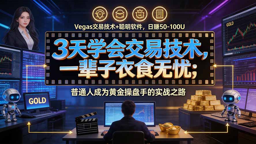 3天学会做交易,普通人快速成为操盘手” Vegas交易系统+聪明软件 , 日赚50-1000U, 长期稳定,小白轻松上手-智富思维学堂