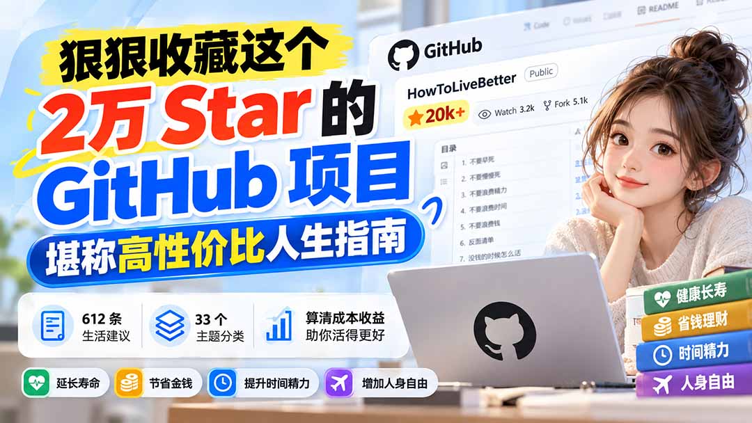 图片[2]-狠狠收藏这个 2 万 Star 的 GitHub 项目，堪称高性价比人生指南。-智富思维学堂