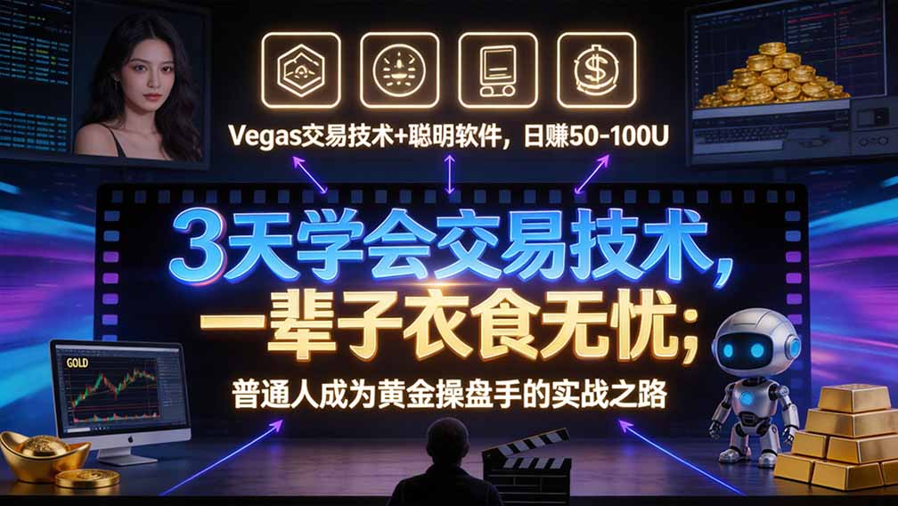 “顺势而为交易系统”3天学会交易技术,聪明软件辅助,小白也能看懂趋势交易,日入30-100U,长期稳定-智富思维学堂