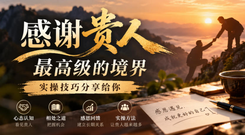 某公众号付费文章：感谢贵人最高级的境界，实操技巧分享给你-智富思维学堂