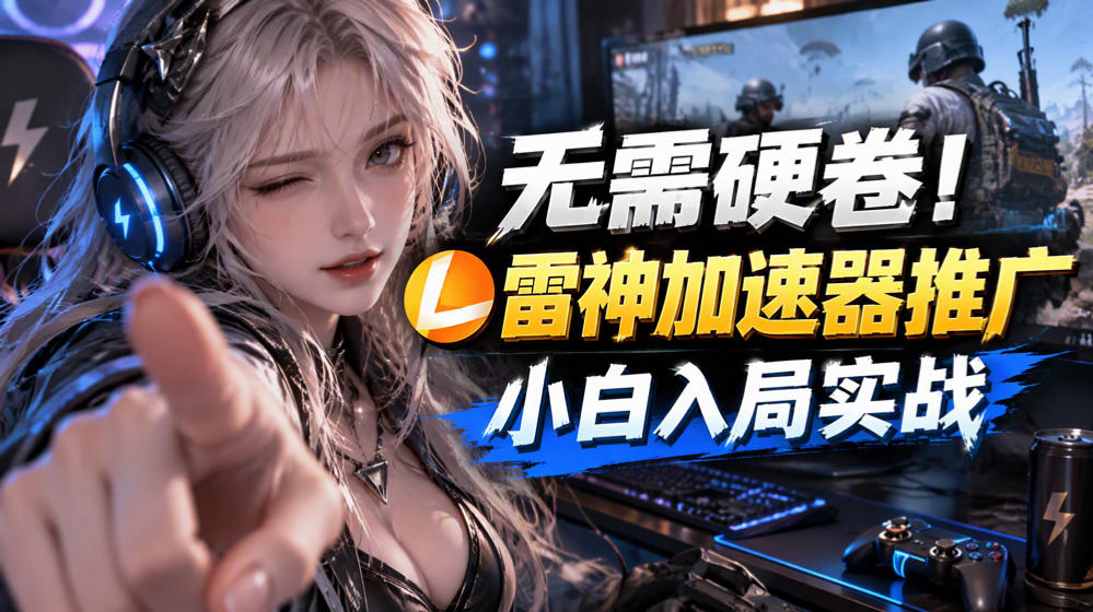 无需硬卷!雷神加速器推广,小白入局实战一天也能几十r-智富思维学堂