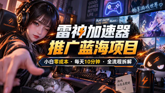 雷神加速器推广5.0实操教程:口令图文玩法全流程拆解(零成本·每天10分钟)-智富思维学堂