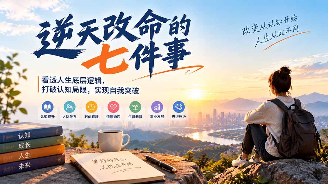 付费文章：逆天改命的七件事，看透人生底层逻辑，打破认知局限，实现自我突破-智富思维学堂