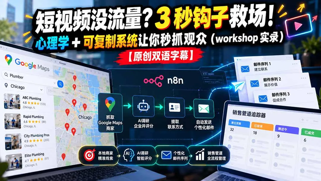 短视频没流量?3 秒钩子救场!心理学 + 可复制系统让你秒抓观众(workshop 实录-智富思维学堂