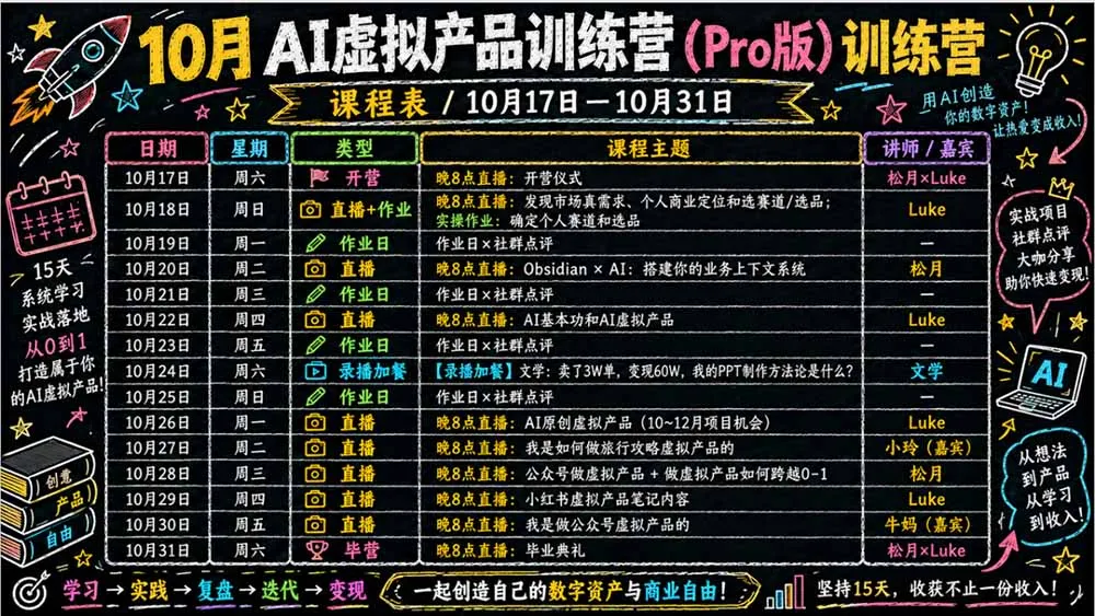 图片[4]-2026AI虚拟产品10月训练营(Pro版-智富思维学堂