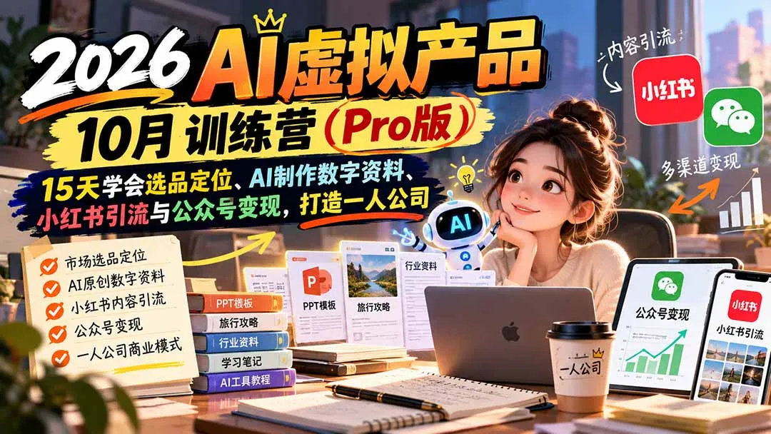 2026AI虚拟产品10月训练营(Pro版-智富思维学堂