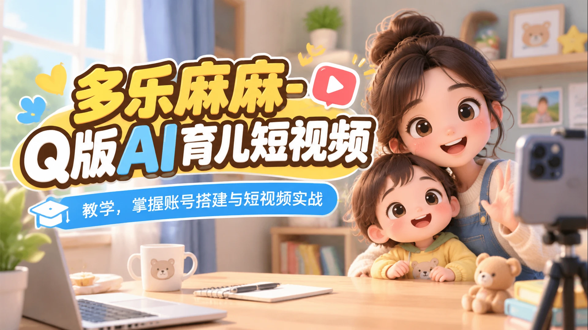 多乐麻麻 - Q版AI育儿短视频教学,掌握账号搭建与短视频实战-副业吧 多乐麻麻 - Q版AI育儿短视频教学,掌握账号搭建与短视频实战-副业吧