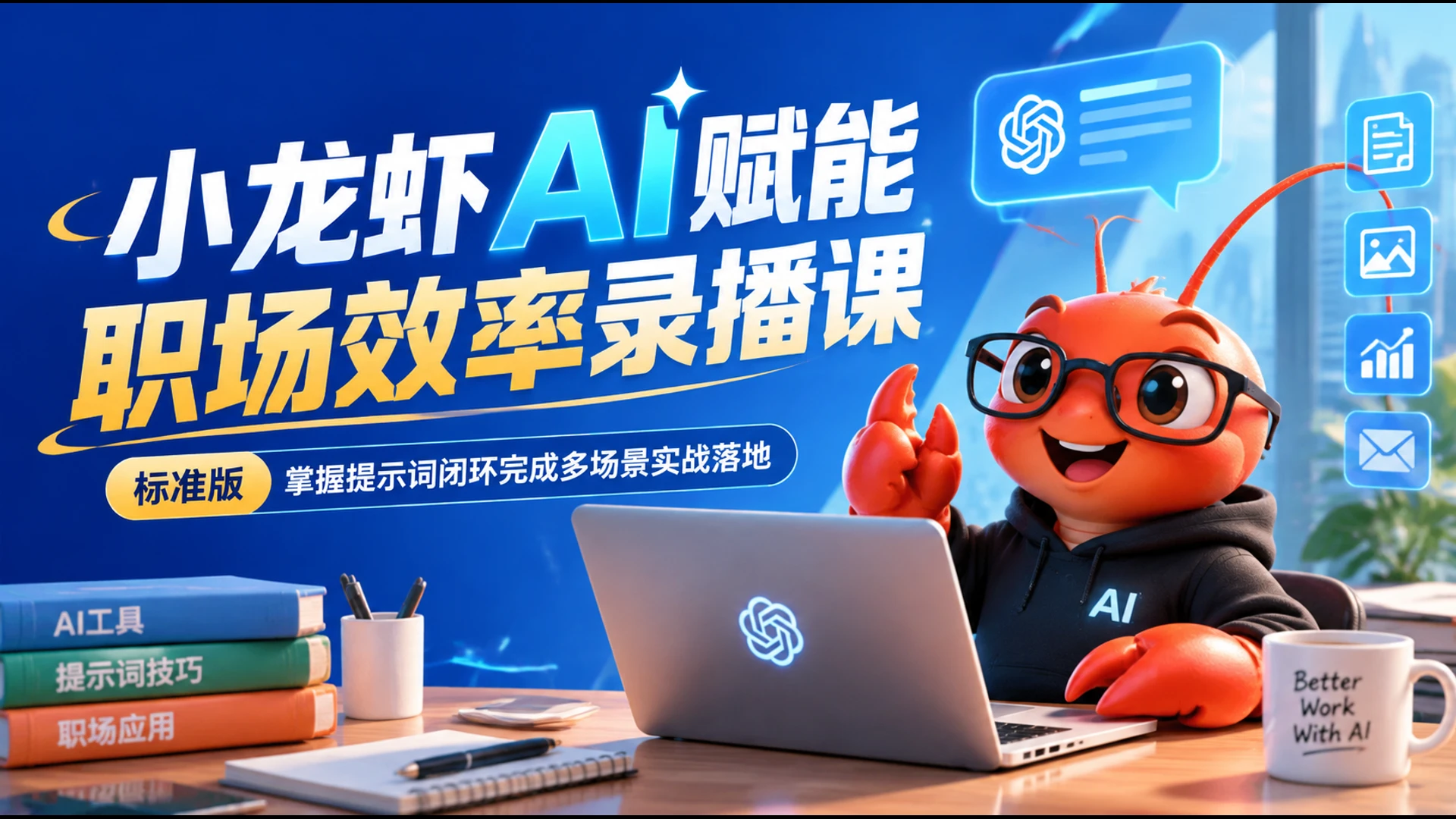 【精】小龙虾AI赋能职场效率录播课标准版,掌握提示词闭环完成多场景实战落地-副业吧 【精】小龙虾AI赋能职场效率录播课标准版,掌握提示词闭环完成多场景实战落地-副业吧