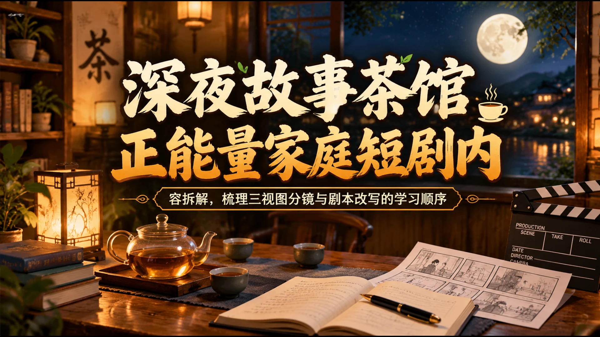 【精】深夜故事茶馆正能量家庭短剧内容拆解,梳理三视图分镜与剧本改写的学习顺序-副业吧 【精】深夜故事茶馆正能量家庭短剧内容拆解,梳理三视图分镜与剧本改写的学习顺序-副业吧