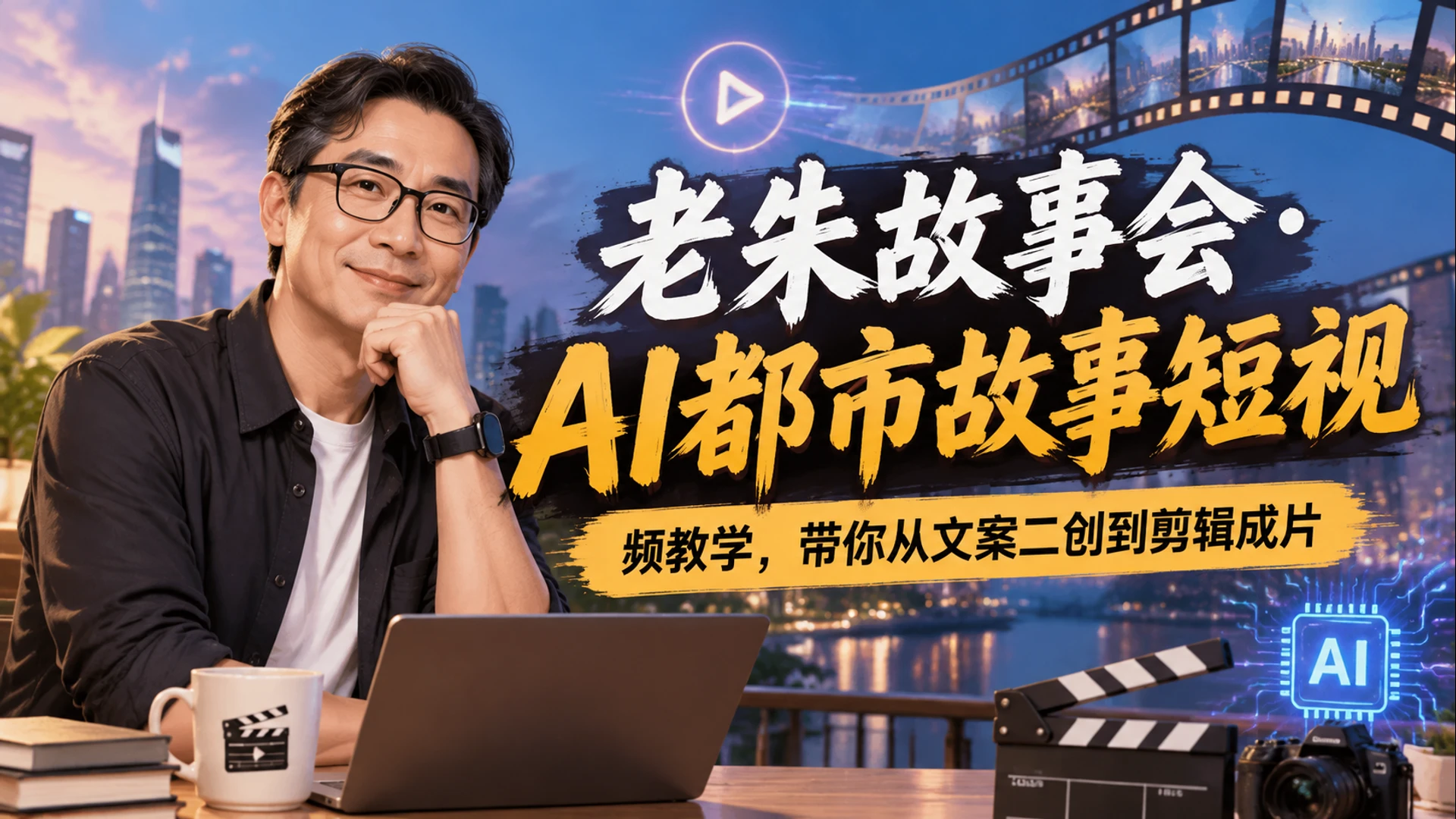 【精】老朱故事会・AI都市故事短视频教学,带你从文案二创到剪辑成片-副业吧 【精】老朱故事会・AI都市故事短视频教学,带你从文案二创到剪辑成片-副业吧