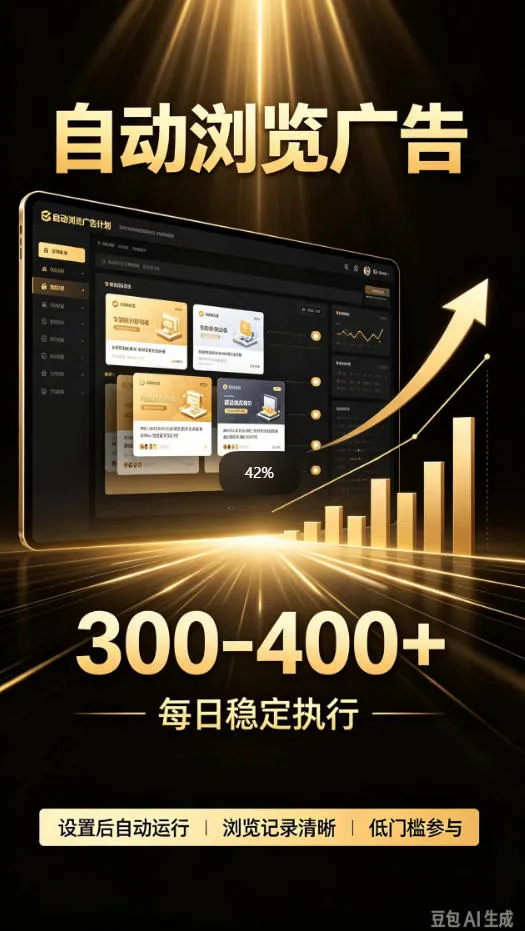 自动浏览广告计划,0门槛副业,日入300-400,躺賺稳定风口项目,无需人工操作,解放双手【揭秘】-智富思维学堂