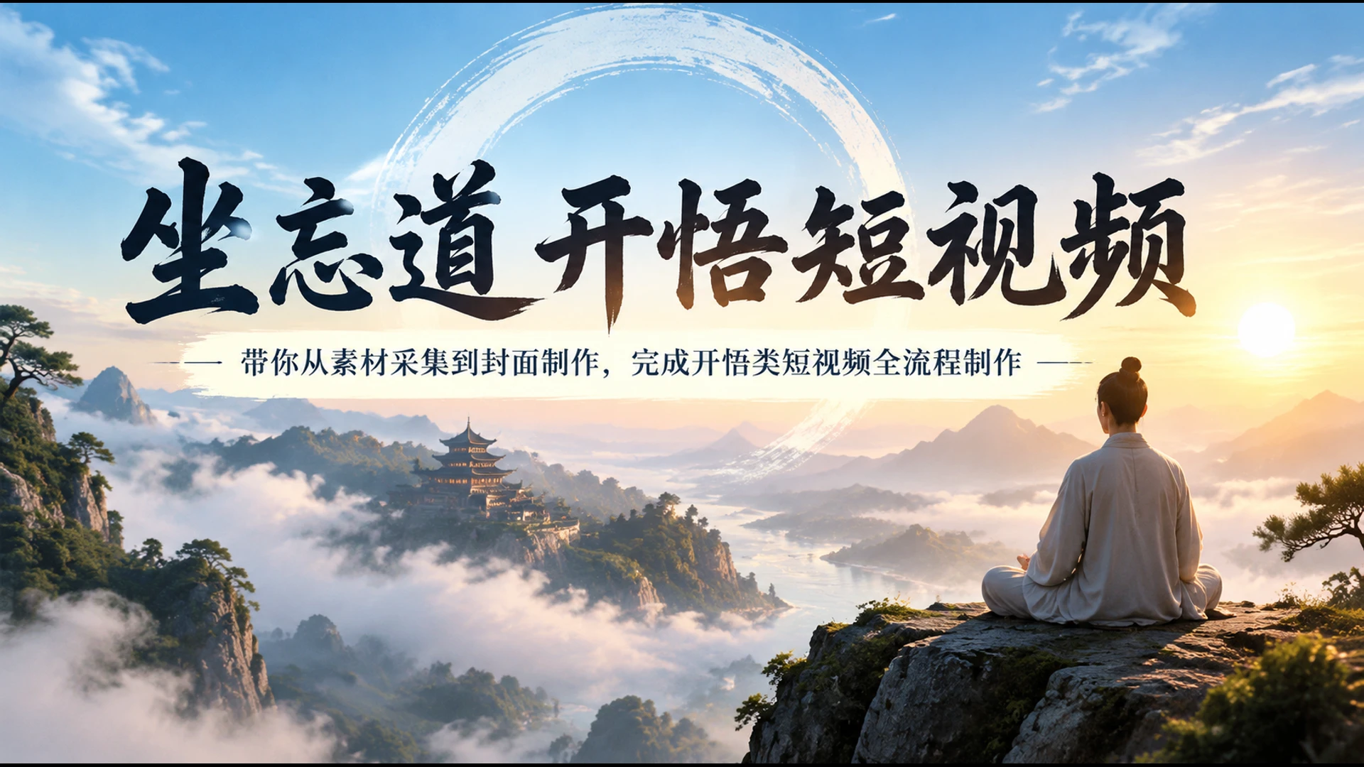 【精】坐忘道开悟短视频,带你从素材采集到封面制作,完成开悟类短视频全流程制作-副业吧 【精】坐忘道开悟短视频,带你从素材采集到封面制作,完成开悟类短视频全流程制作-副业吧