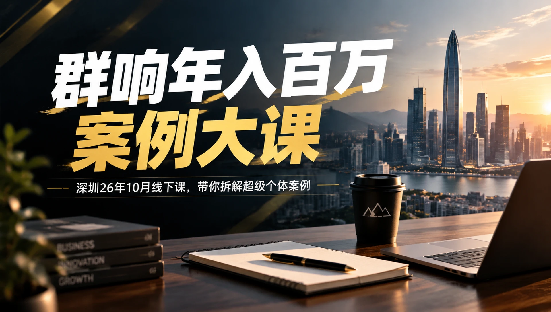 【精】群响年入百万案例大课深圳26年10月线下课，带你拆解超级个体案例-智富思维学堂