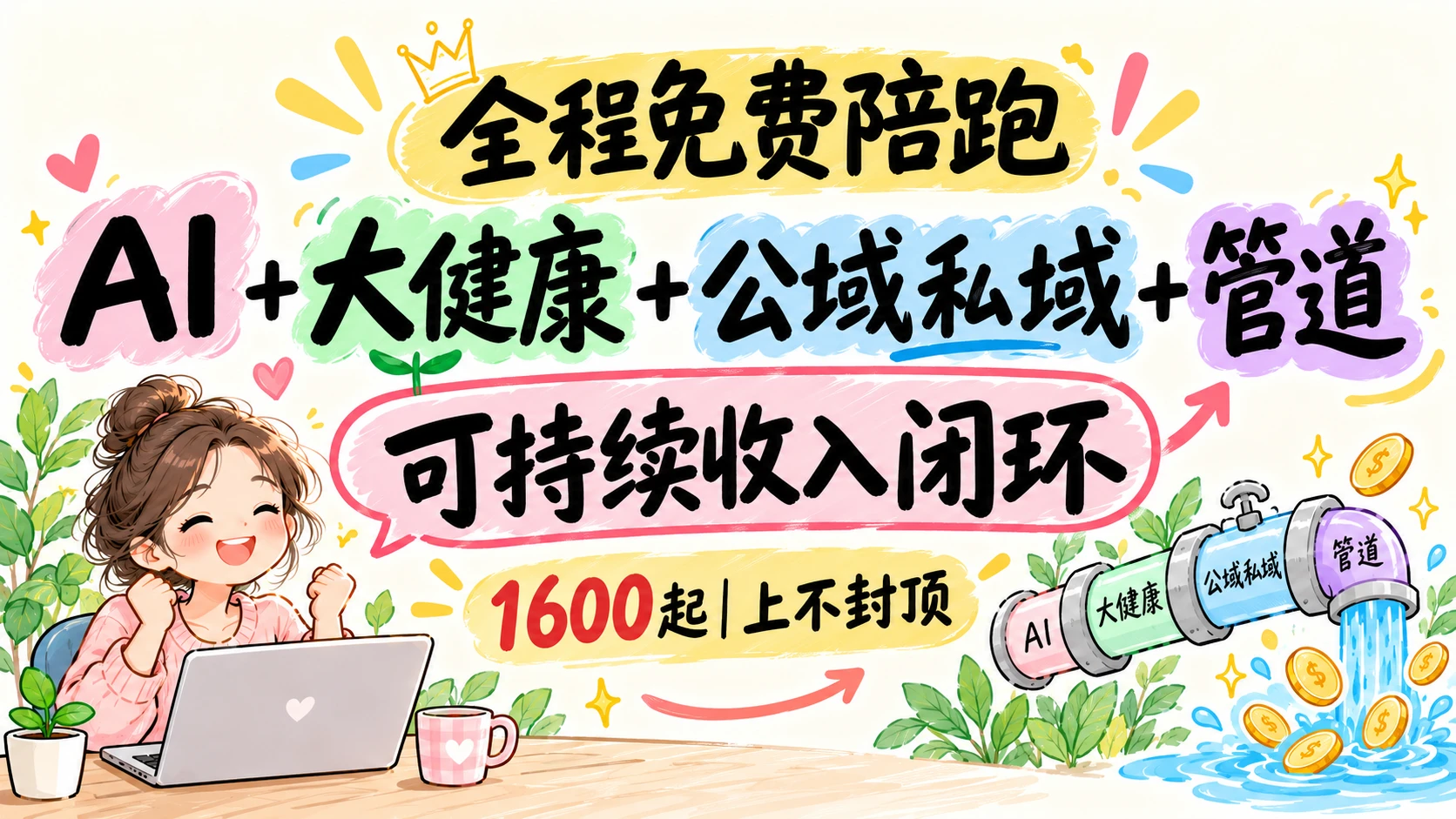 【精】AI+大健康+公域私域+管道+可持续收入闭环,小白可轻松上手,第一个月1600起,上不封顶!-副业吧 【精】AI+大健康+公域私域+管道+可持续收入闭环,小白可轻松上手,第一个月1600起,上不封顶!-副业吧