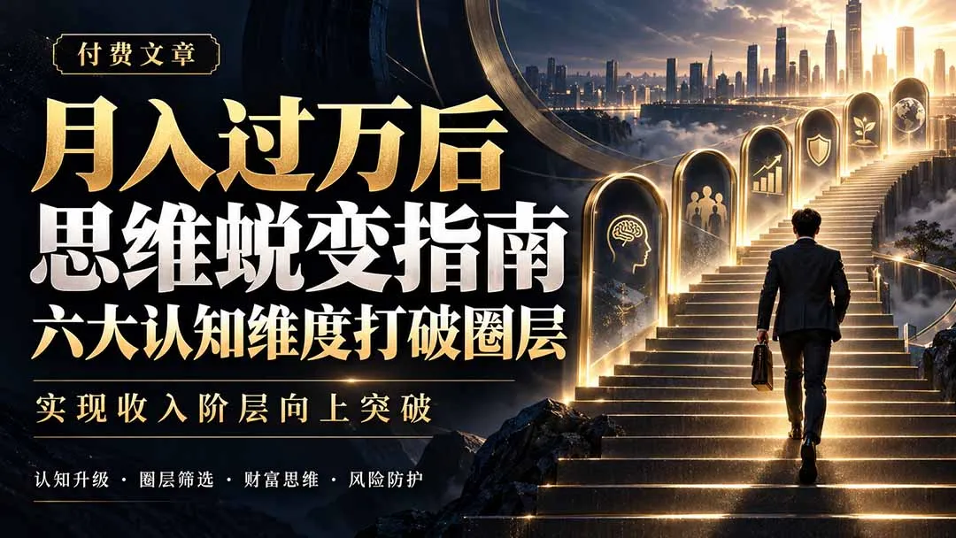 图片[2]-付费文章：月入过万后思维蜕变指南，六大认知维度打破圈层，实现收入阶层向上突破-智富思维学堂