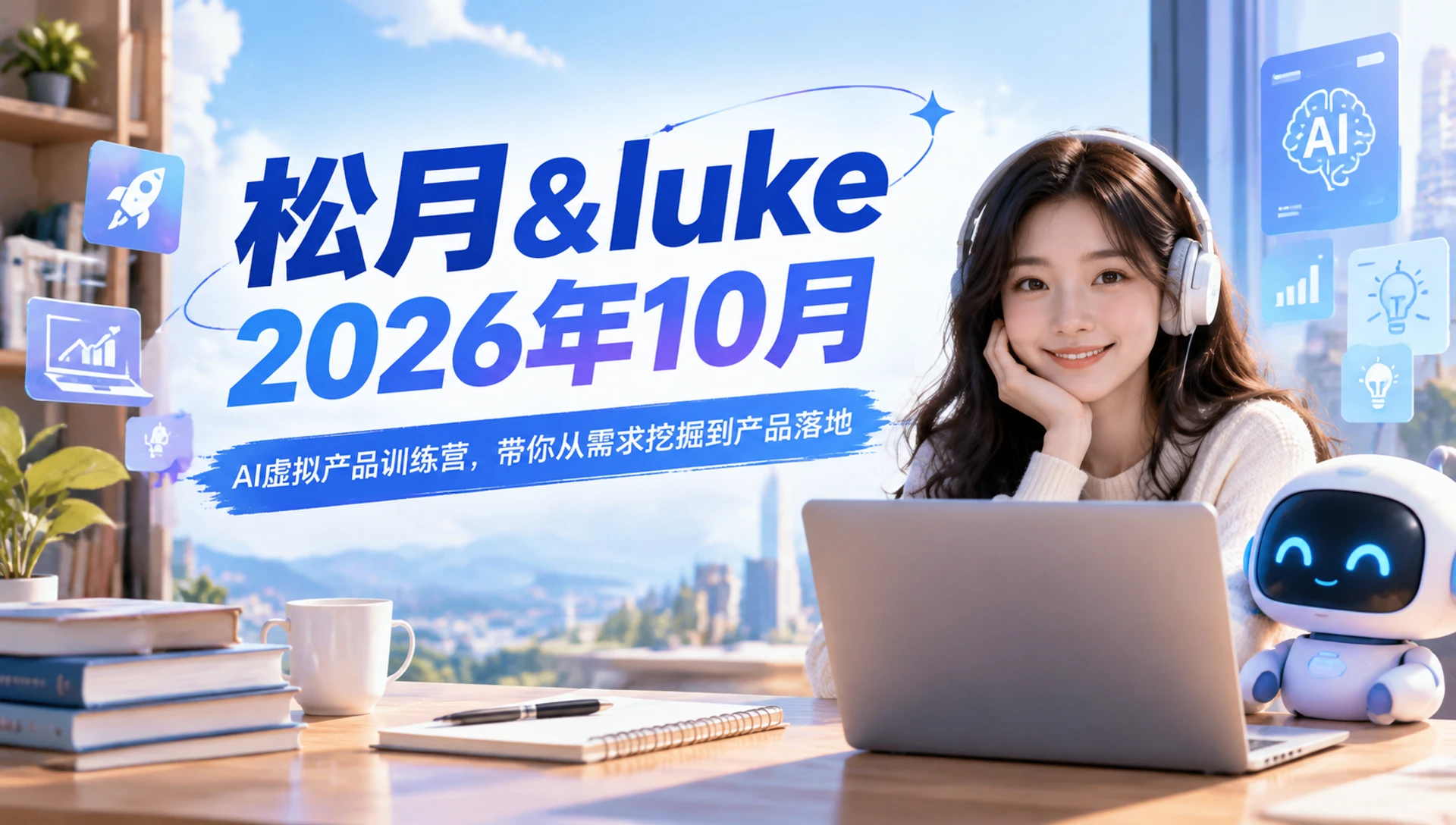 【精】松月 & luke2026年10月AI虚拟产品训练营，带你从需求挖掘到产品落地-智富思维学堂