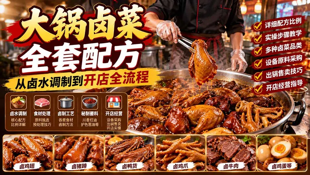 图片[2]-大锅卤菜全套配方，从卤水调制到开店全流程，感觉学会了去摆摊也不错-智富思维学堂