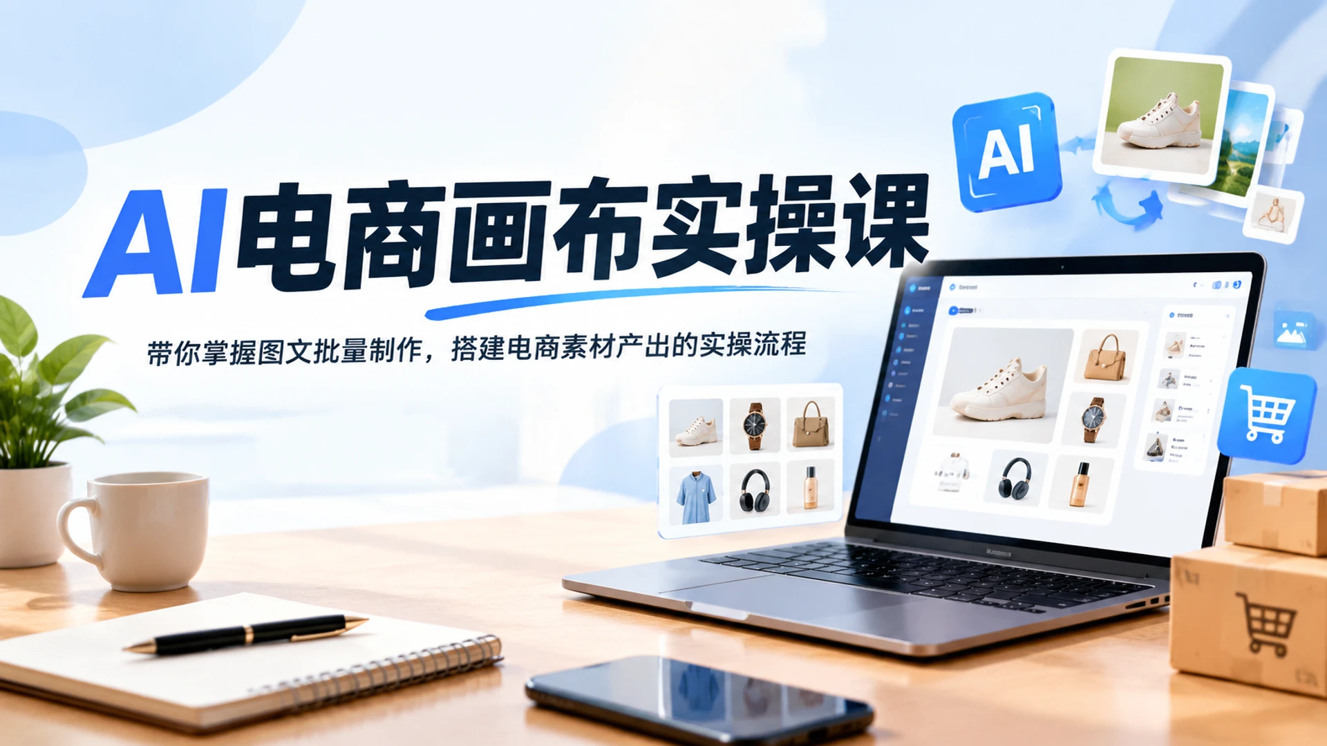 【精】AI电商画布实操课,带你掌握图文批量制作,搭建电商素材产出的实操流程-副业吧 【精】AI电商画布实操课,带你掌握图文批量制作,搭建电商素材产出的实操流程-副业吧