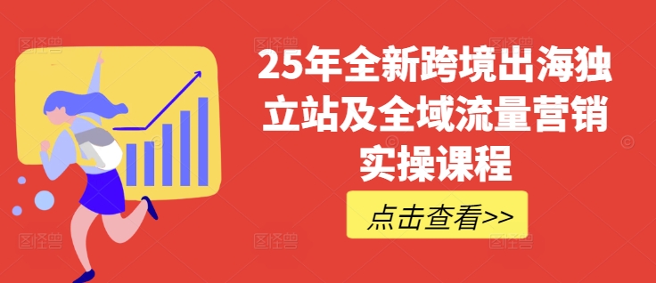 25年全新跨境出海独立站及全域流量营销实操课程，跨境电商独立站TIKTOK全域营销普货特货玩法大全-智富思维学堂