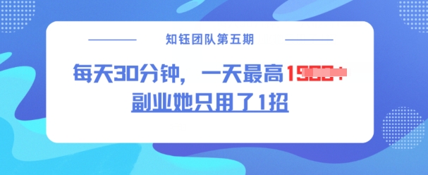 副业她只用了1招，每天30分钟，无脑二创，一天最高1.5k-智富思维学堂