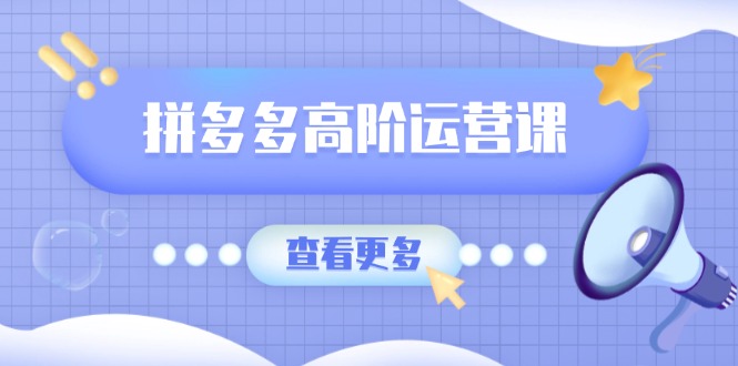 （14327期）拼多多高阶运营课：极致群爆款玩法，轻付费无尽复制，打造单品爆款之路-智富思维学堂